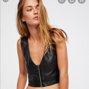 Free People vegan leather vest
